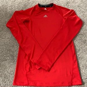 Teens Adidas climalite long sleeve fitted t-shirt